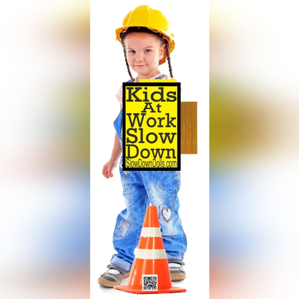 Construction Caroline Child safety sign